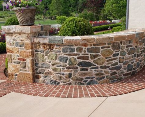 Landscaping Entrance, Landscape Bricks, Stone Walls Garden, Garden Walls, Storybook Homes, Tropical Garden Design, Stone Wall Art, Farm Gate, Stone Cottages