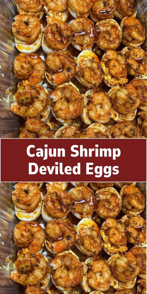 Lobster Deviled Eggs, Cajun Shrimp Deviled Eggs, Shrimp Deviled Eggs, Stuffed Eggs, Crawfish Recipes, Boiled Egg Recipes, Shrimp And Eggs, Perfect Boiled Egg, Devilled Eggs