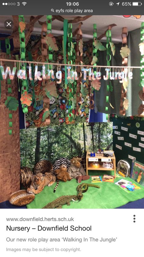 Rainforest Eyfs Activities, Jungle Area Eyfs, Jungle Activities Eyfs, Jungle Theme Dramatic Play Preschool, Jungle Dramatic Play, Wild Animals Dramatic Play Preschool, Jungle Dramatic Play Preschool, Animal Habitat Dramatic Play, Rainforest Dramatic Play