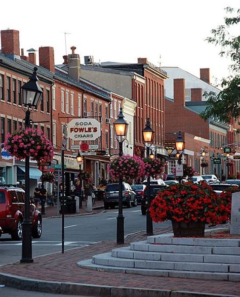 50s Town Aesthetic, Small Town Main Street Aesthetic, New England Small Town, Wholesome Horror, Newburyport Massachusetts, England Town, Sitka Alaska, Small Town Living, Small Towns Usa