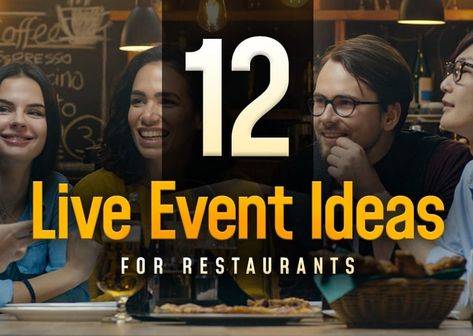 Hosting events like trivia, open mic nights, or speed dating parties help engage your customers and keep them coming back. Check out these 12 party ideas! Restaurant Event Ideas, Event Promotion Ideas, Neighborhood Activities, Hosting Events, Pub Ideas, Hey Bartender, Promotion Ideas, Indie Bookstore, Open Mic Night