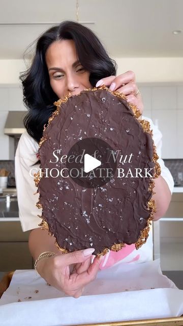 Melt Chocolate Chips In Microwave, Sesame Paste, Chocolate Bark Recipe, Raw Pumpkin Seeds, Dairy Free Chocolate Chips, Flaky Salt, Bark Recipe, Dessert Ingredients, Dairy Free Chocolate