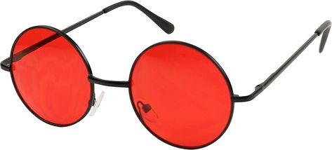 ShadyVEU Retro Vintage Style Sunglasses Round Red Tint Color Groovy Hippy Wire Circle Teashades, Black Frame, Small : Amazon.ca: Clothing, Shoes & Accessories John Lennon Style, Tint Color, Circle Sunglasses, Sunglasses Round, Style Sunglasses, Classic Metal, Tinted Sunglasses, Colour Tint, Retro Vintage Style