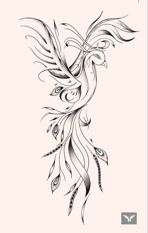 Unique Feather Tattoos For Women, Pheonix Tattoo For Women On Thigh, Phoenix Feather Tattoo, Feniks Tattoo, Grinch Tattoo, Phoenix Tattoo Sleeve, Phoenix Feather Tattoos, Sewing Tattoos, Tattoo Feather