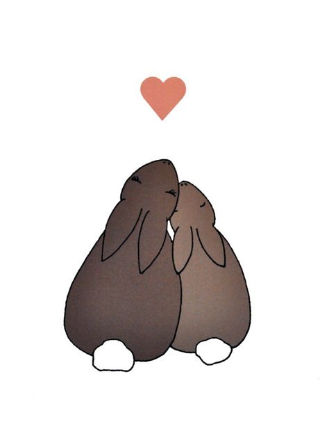 Love <3 Bunnies Animals Hugging Drawing, Bunnies Hugging, Hase Tattoos, Tattoo Sister, Love Bunnies, Bunny Tattoo, Bunny Tattoos, Rabbit Tattoos, Rabbit Art