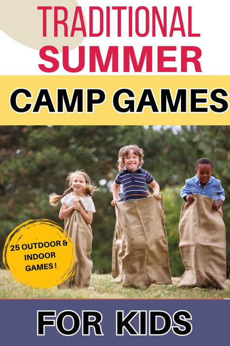 Here are some fun tradiional fun summer camp games. We have a list of outdoor camp games and also indoor camp games that kids of all ages will love. Enjoy the summer with the camp games here. Boys Camping Birthday Party Activities Outdoor Games, Summer Camp Activities For Kids Outdoor, Indoor Camp Games, Outdoor Camp Games, Summer Camp Games For Kids, Camping Birthday Party Activities, Camp Games For Kids, Camping Games For Kids, Camping Activites For Kids