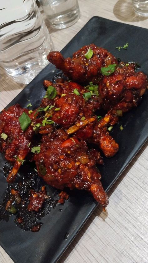 Chicken Lollipop Photography, Chicken Lollipops Recipe Indian, Food Lover Aesthetic, Chicken Lollipops Recipe, Drums Of Heaven, Chicken Snap, Lollipop Chicken, Pehla Pyaar, Morning Snap