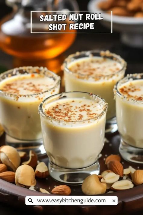 Salted Nut Roll Shot Recipe, Salted Nut Roll Shot, Mudslide Cocktail, Salted Nut Roll, Easy Shot Recipes, Salted Nut Rolls, Nut Roll, Salted Carmel, Nut Rolls