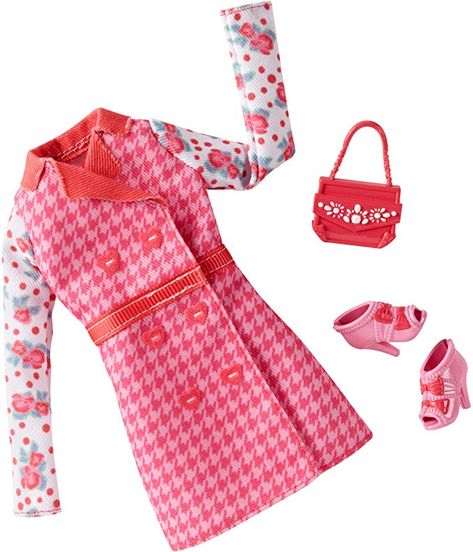 Pink Dress Outfits, Barbie Sewing, Barbies Pics, Barbie Doll Set, Barbie Sets, Barbie Wardrobe, Barbie Dolls Diy, Barbie Doll Accessories, Barbie Outfits