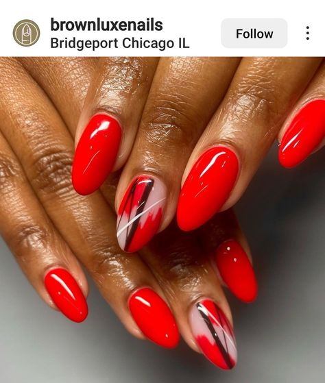 Red Nails Design Ideas Classy Short, Gel Nails Dark Skin, Red Gel Nails Designs, Short Red Nails, Natural Locs, Red Gel Nails, Fall Nail Ideas, Red Acrylic Nails, Work Nails