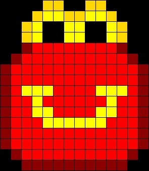 Happy Meal Perler Bead Pattern / Bead Sprite Minecraft Grid, Pony Bead Projects, Kandi Cuffs, Easy Perler Beads Ideas, Fuse Bead Patterns, Easy Pixel Art, Pony Bead Patterns, Perler Bead Templates, Diy Perler Bead Crafts