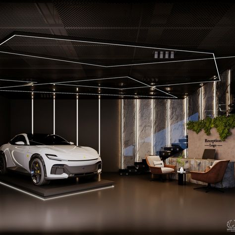 Creative showroom design with an appealing waiting area contrasting the sharpness of the premium cars with the gentle touch of nature in the reception desk design.
#stone_desk #orange_chairs #natural_walls #stone_walls #luxury_cars_showroom #luxury_cars_showroom_design #showroom_interior #cars_showroom_interior Waiting Area Design, Car Showroom Interior, Car Showroom Design, Reception Desk Design, Orange Chair, Car Interior Design, Waiting Area, Car Showroom, Showroom Design