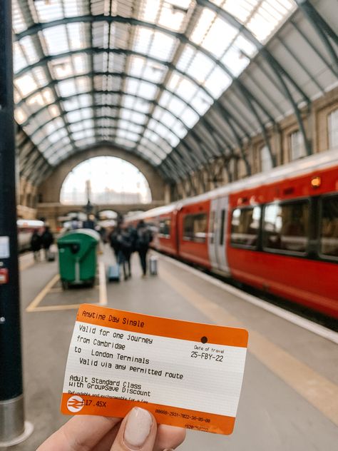 Travel Ticket Aesthetic, Train Tickets Aesthetic, London Ticket, Tickets Aesthetic, Travel Visionboard, London Train, Emotional Movies, Train Adventure, Train Ticket