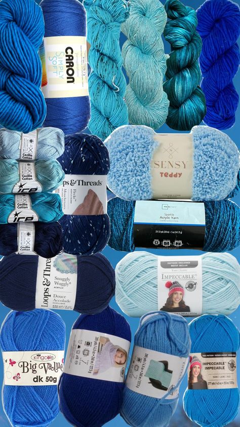 Virtual yarn hoard Blue Caron Simply Soft, Acrylic Yarn, Sparkle, Yarn, Pattern, Pins, Blue