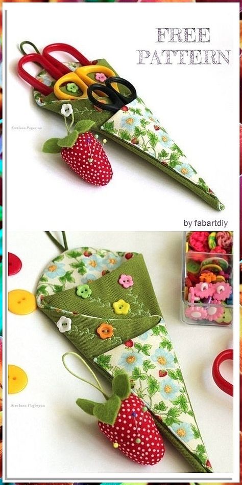 Looking for sewing project ideas? Check out our curated list of stylish and creative sewing projects! Scissor Case Pattern, Sewing Project Ideas, Sewing Case, Scissor Case, Free Sewing Pattern, Quilted Gifts, Beginner Sewing Projects Easy, Small Sewing Projects, Diy Origami