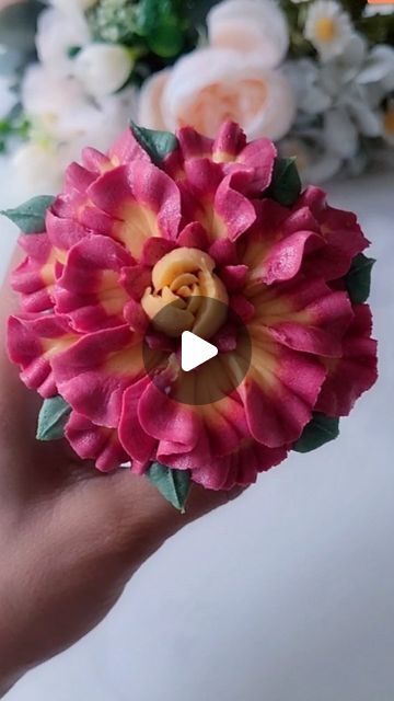 Piya on Instagram: "Find your passion, and it's no longer work 😇  I am so grateful for this passion I have for baking ❤️🙏   Today, I have another two-toned flower made with some leftover over buttercream..used my fav tip 124k, the perfect tip for those frilly petals   #cakes#cupcakes#flowers#bloggers#bakers#cakedecorating#cakesofinstagram#foodporn#tutorials#reels#buttercream#wintontips#wilton" Blue Bridal Shower Ideas, Cupcake Decorating Techniques, Buttercream Flowers Cupcakes, Buttercream Flowers Tutorial, Cake Decorating Flowers, Frosting Flowers, Making Decorations, Fondant Flower Tutorial, Petal Cake