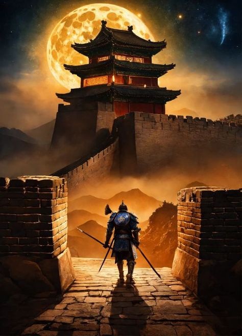 Great wall of china p1 - yartworld Great Wall Of China Tattoo, China Tattoo, Vast Landscape, Chinese People, Great Wall Of China, Great Wall, Creative Outlet, Woodblock Print, Creating Art