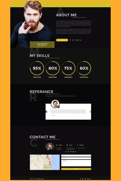 Personal CV/Resume Template Ui Landing Page, Landing Page Ui, Landing Page Design Inspiration, Landing Page Inspiration, Landing Page Examples, Cv Resume Template, Cv Resume, Landing Page Design, Resume Template