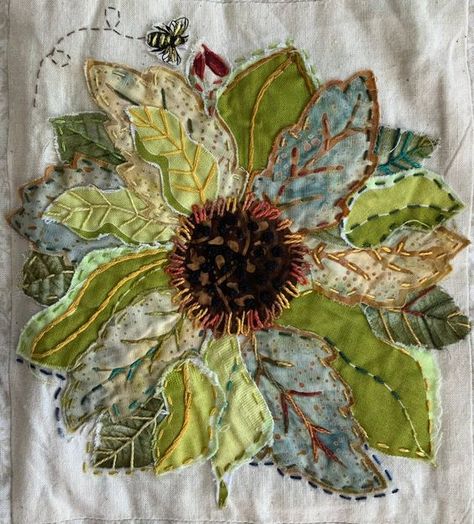 Applique Work Ideas, Textiles Flowers, Applique Art, Applique Stitches, Embroidery Lessons, Textile Art Embroidery, Landscape Quilts, Free Motion Embroidery, Applique Quilting