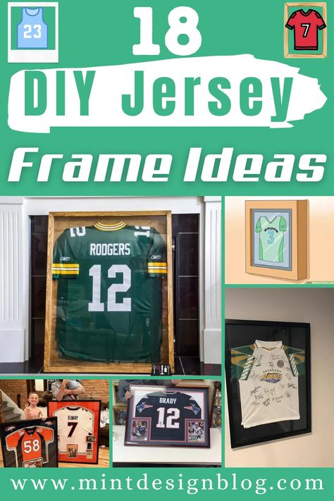 Explore these DIY jersey frame ideas for creating frames to display your favorite jerseys, artwork, and sports memorabilia. Jersey Shadow Box Diy, Diy Jersey Frame, Framed Jerseys On Wall Ideas, Framed Sports Jersey, How To Frame A Jersey, Diy Jersey Display Case, Football Jersey Frame Ideas, How To Frame A Jersey Diy, Framed Jersey Ideas