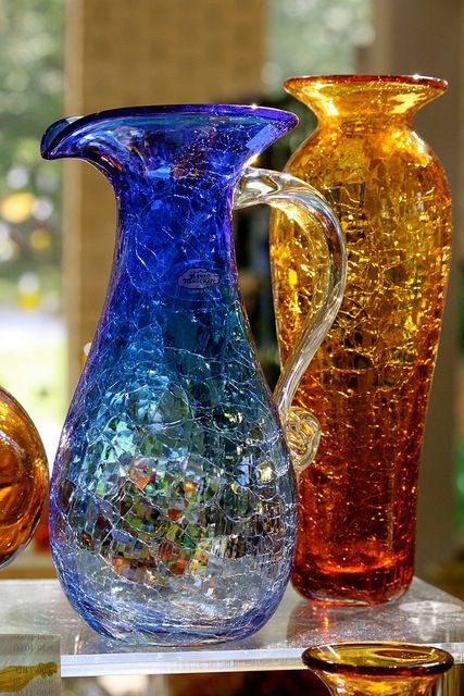 Blenko Glass, Milton, West Virginia Colorful Glassware, Blenko Glass, Bucket List Ideas, Shopping Places, Fenton Glass, List Ideas, Gorgeous Glass, Crackle Glass, Glass Vases