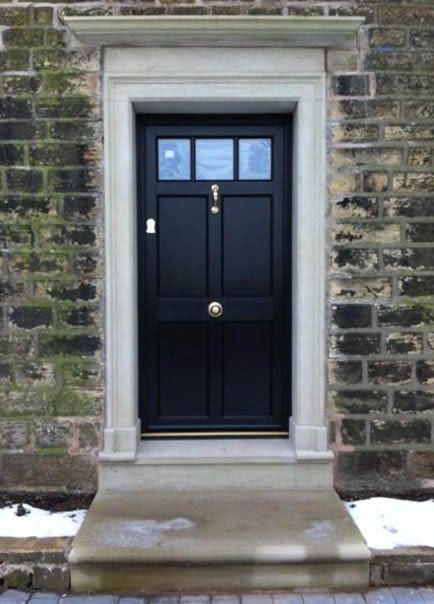 Black Composite Front Door, Composite Front Doors Uk, Black Composite Door, Traditional Front Door, Glass Window Design, Composite Front Doors, Timber Front Door, Front Doors Uk, Aluminium Front Door