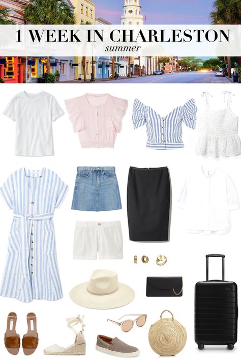 Charleston Packing List, Charleston South Carolina Outfits Summer, Charleston Vacation Outfits, Outfits For Charleston Sc Summer, Charleston South Carolina Outfits, Charleston Outfits Summer, Charleston Outfits Spring, Charleston Outfits, Charleston Shopping