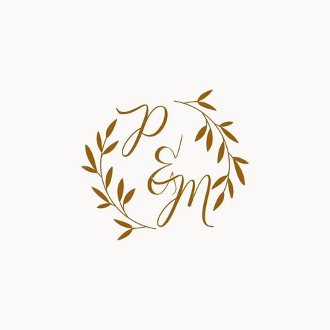 Pm Logo Design Letters, Pm Initials Logo, Pp Monogram, P Monogram Logo, Pa Monogram, Pm Monogram, Wedding Logo Monogram, Wedding Monogram, Monogram Logo