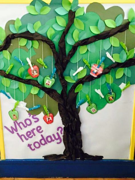 Self registration                                                                                                                                                     More Playgroup Class Decoration, Self Registration Ideas, Preschool Attendance Chart, Learn Any Language, Classroom Tree, Self Registration, Attendance Chart, Reception Classroom, Eyfs Classroom