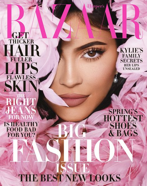 Kylie Jenner Is Marie Antoinette Meets Malibu Barbie in a Lavish Harper's Bazaar Spread Harpers Bazaar Covers, Estilo Kim Kardashian, Kylie Lipstick, Harpers Bazaar Magazine, Saul Leiter, Kylie Lip Kit, Kylie Lips, Vogue Magazine Covers, Lipstick Kit