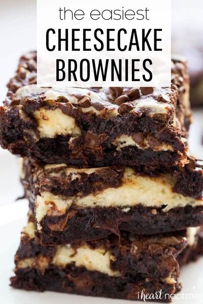 Fudgy cheesecake brownies swirled with a cream cheese filling and chocolate chips. Super soft, rich and the ultimate chocolate lover's dream dessert!#brownies #browniesrecipe #chocolate #chocolatechip #chocolaterecipes #baking #bakingrecipes #cheesecake #cheesecakerecipes #cheesecakebars #desserts #dessertrecipes #easydesserts #recipes #iheartnaptime Chocolate Cheesecake Brownies, Brownies Cheesecake, Fudgy Chocolate Brownies, Cheesecake Swirl Brownies, Cheesecake Brownies Recipe, Dream Dessert, Cheese Brownies, Cheesecake Brownie, Cream Cheese Brownies