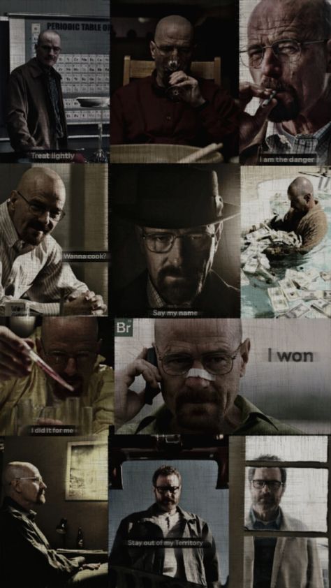 Aesthetic collage wallpaper for Mr walter white Heisenberg Walter White Aesthetic, Walter White Wallpaper, Breaking Bad Aesthetic, Breaking Bad Wallpapers, Aesthetic Collage Wallpaper, Bryan Cranston, Collage Wallpaper, Walter White, Netflix Movie