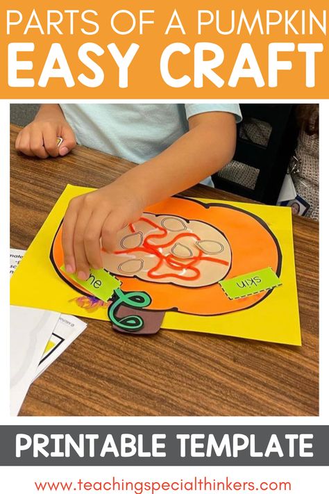 Parts Of A Pumpkin Craft Preschool, Parts Of A Pumpkin Craft Kindergarten, What’s Inside A Pumpkin Craft, Parts Of Pumpkin Preschool, Pumpkin Ela Activities, Pumpkin Movement Activities Preschool, Fun Pumpkin Activities For Preschool, Parts Of A Pumpkin Anchor Chart, Pumpkins Kindergarten Activities