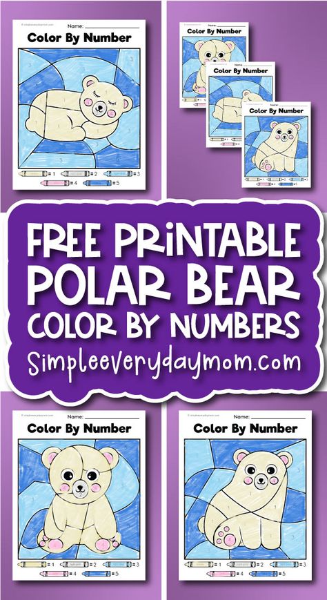 Polar Bears Preschool, Polar Habitat, Easy Winter Crafts For Kids, Polar Bears Activities, Polar Bear Color, Polar Bear Theme, Animals Worksheet, Art Projects Painting, Bears Preschool