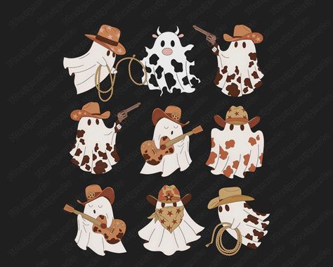 Western Backgrounds, Cowboy Halloween Costume, Ghost Cowboy, Western Ghost, Cowboy Halloween, Halloween Western, Country Halloween, Cowboy Ghost, Halloween Wallpaper Cute