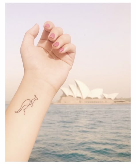 Australian Tattoo Ideas, Australia Tattoo Ideas, Australia Tattoos, Aus Tattoo, Kangaroo Tattoo, Tattoo Sydney, Australia Tattoo, Horse Tattoo Design, Earth Tattoo