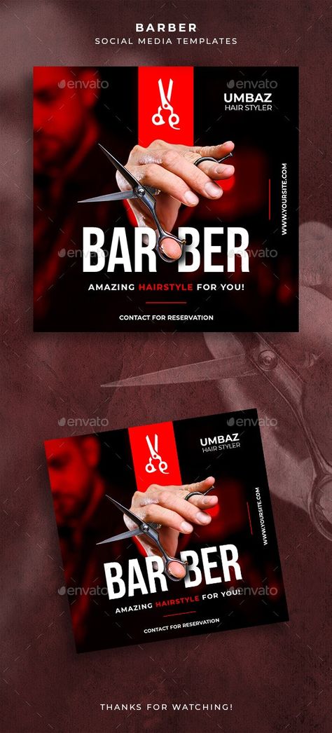 Barber Shop Social Media Design, Barber Social Media Design, Barber Social Media, Barber Instagram, Barber Poster, Free Social Media Templates, Handwriting Logo, Barber Logo, Free Handwriting