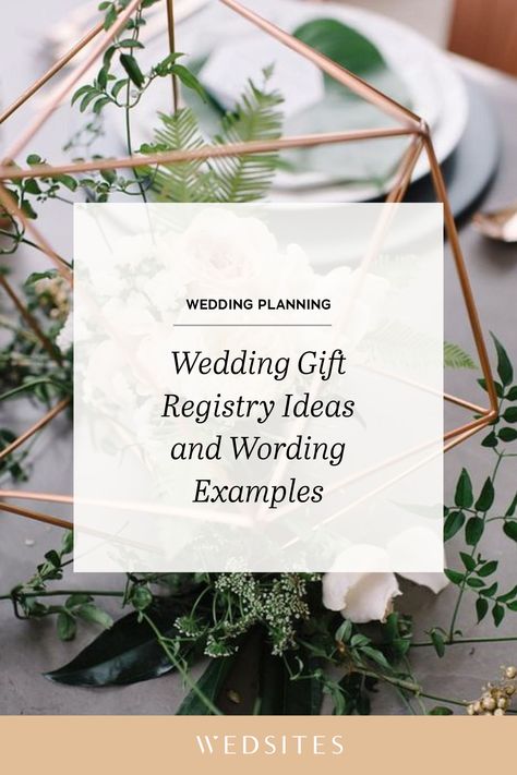 Finding the right wording to let guests know about your wedding registry (or lack thereof!) can be tricky. So we thought we’d run through a few of the most popular wedding gift scenarios, along with some wording examples for each one. Wedding Gift Request Money, No Wedding Registry Wording, Cash Only Wedding Registry, Wedding Gift Registry Wording, Wedding Gift Registry Alternative, Bridal Shower Registry Wording, Wedding Invitations Gifts, No Registry Wedding Wording, Wedding Registry Money Request