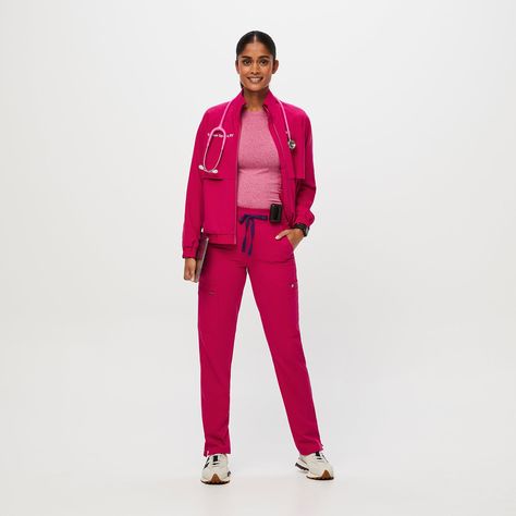 Official FIGS® Scrubs. Ridiculously Soft Scrubs Designed Just For You. Get Free Shipping On Orders $50+! Rosé Core, Figs Scrubs, Trouser Pocket, Womens Scrubs, Fall Color, Scrub Pants, Back Patch, Anti Wrinkle, You Deserve