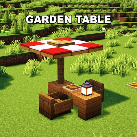 Minecraft Garden Table ✅ Follow for OP Minecraft Builds 📢 Share with your Friends 💬 Rate this Build 1-10 🔖Tags 🔖 #minecraft #minecraftbuilds #minecrafters #minecraftpe #minecraftmemes #mınecraftideas #minecraftbuild #minecraftbuilding #minecraftbuilding #minecrafttutorial #minecraftonly #mcpe #minecraftpc #minecraftcreations #minecraftdaily #minecraftdesign #minecraftjava #minecrafts #minecraftyoutuber #gaming Food Stands Minecraft, Coffee Table Minecraft, Minecraft Market Stand, Minecraft Coffee Table, Minecraft Shop Ideas, Minecraft Stores Ideas, Minecraft Bee Sanctuary, Minecraft Entrance, Minecraft Restaurant