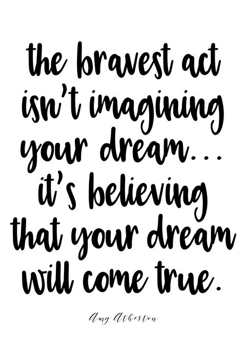 The bravest act isn't imagining your dream... It's believe your dream will come true. @amybakeshealthy If You Build It They Will Come, Dream Come True Quotes, Dreams Come True Quotes, Alpha Waves, Castle Building, Inpirational Quotes, Articles Of Faith, Sweet Quotes, Subconscious Mind