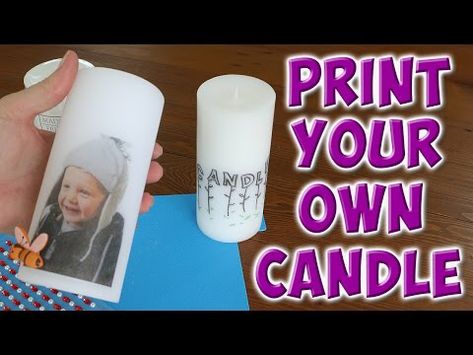 How to Transfer Photo Onto Candles DIY Tutorial with Video, personalize your candle gifts with images or photo prints Candle Image Transfer, Diy Photo Candles, Photo On Mug, Candle Images, Printed Candles, Photo Transfer, Candle Craft, Photo Candles, Diy Coasters