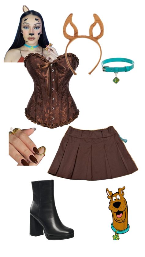 #halloween #costume #womenscostume #aesthetic #scoobydoocostume #scoobydoo #college #costumeaesthetic #browncorset #halloweeninspo Shaggy Costume Female Scooby Doo, Scooby Doo Costumes Women, Scooby Doo Womens Costume, Halloween Costumes Based On Movies, Fred Costume From Scooby Doo Women, Hot Scooby Doo Costumes, Scooby Doo Halloween Costumes, Scooby Doo Costumes, Scooby Doo Halloween