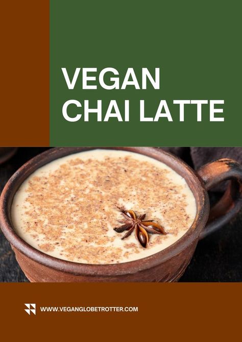 Looking for comforting beverage for a busy night? This Vegan Chai Latte is a quick and easy vegan drink that will surely satisfy your cravings! #Vegan #Latte Maca Latte, Vegan Latte, Chai Latte Recipe, Pumpkin Spiced Latte Recipe, Vegan Whipped Cream, Dairy Free Alternatives, Homemade Tea, Chai Tea Latte, Vegan Drinks