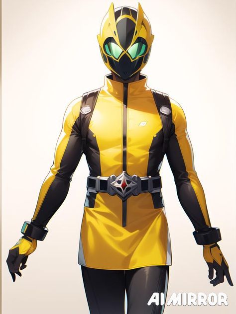 Vigilante Outfit, Power Rangers Beast Morphers, Superhero Ideas, Alternate Realities, Yellow Ranger, Power Rangers Fan Art, Superhero Suits, Natsu Fairy Tail, Go Busters