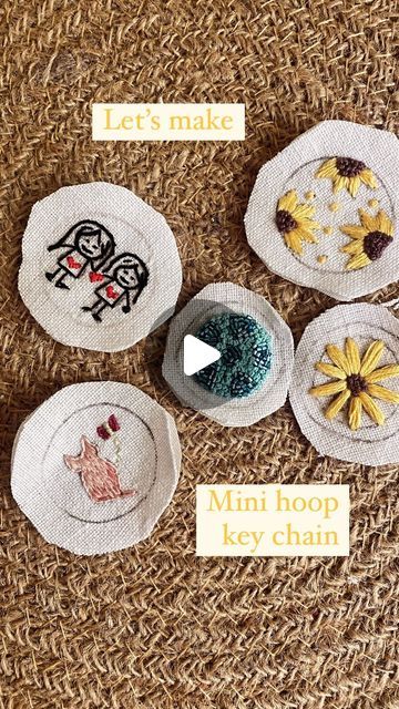 Soumya | Handmade Products on Instagram: "August Challenge ✨ Day 6 ✨ New in Shop ✨
✨🤩 Mini hoop keychains 🤩✨
.
DM for order @thread_me_with_love customisation of keychains are available 🥰
.
[hoop keychain, mini keychain, embroidery keychain, making of keychain, handmade keychain, custom made keychain, thread stories, small business, cute stuffs]
.
#keychain #minikeychain #embroiderykeychain #keychains #handmadekeychain #handmadekeychain #cutestuff #embroiderylove #artistoninstagram #instaartoftheday #instaart #instaartist #instaartsy #reelvideo #reelsindia #everydayart #bangaloreartists #embroiderycommunity #artistindia" Mini Hoops Embroidery, Embroidered Keychains Diy, Mini Hoop Embroidery, Homemade Keychain, Keychain Embroidery, Embroidery Keychain, August Challenge, Keychain Making, Keychain Custom