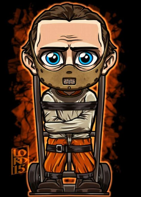 " Hannibal The Cannibal " Lord Mesa Art, Horror Cartoon, Horror Artwork, Film Horror, Horror Tattoo, Horror Movie Art, Gothic Dolls, Horror Icons, Horror Movie Characters