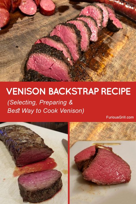 Deer Recipes Venison, Deer Backstrap Recipes, Grilled Venison, Venison Backstrap Recipes, Backstrap Recipes, Deer Steak, Venison Backstrap, Elk Recipes, Venison Meat