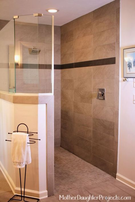 Bathroom Reveal: 8 Ways to Age in Place Age In Place Bathroom, Aging In Place Bathroom, Age In Place, Simple Bathroom Decor, Walk In Shower Designs, Large Tub, Aging In Place, Budget Bathroom, Rooms Reveal