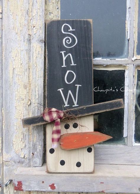 PRIMITIVE Snowman Wood Sign Door Rustic Christmas Country Home Decor #Handmade: Snowman Wood Sign, Decoracion Navidad Diy, Christmas Pallet, Snowmen Crafts, Diy Schneemann, Christmas Country, Wooden Snowmen, Primitive Snowman, Decor Eclectic